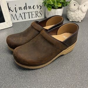 Dansko Brown Leather Clogs